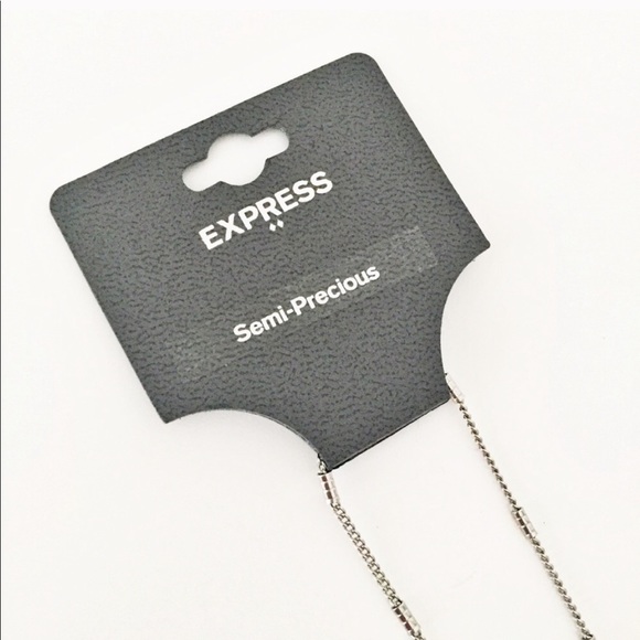 Express semi-precious white marble stone necklace - Picture 5 of 5